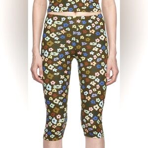 Sold Out Sandy Liang Coco Floral Print Cotton Jersey Capris